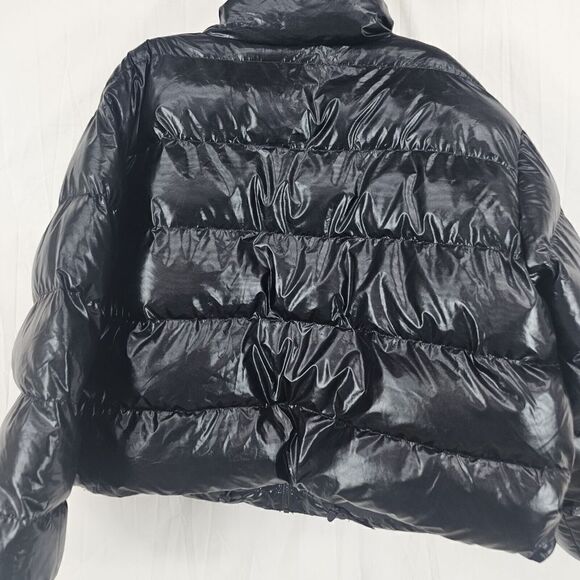 Fabletics Wander Puffer Jacket by in Black Shine Size 1X Plus Size Women's - Picture 12 of 12